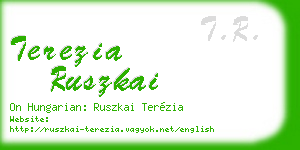 terezia ruszkai business card